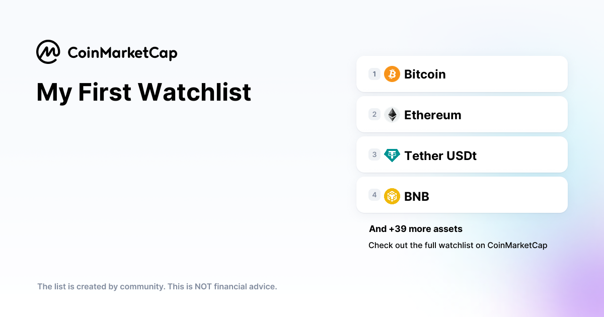 Follow The My First Watchlist Crypto Portfolio Picks ...