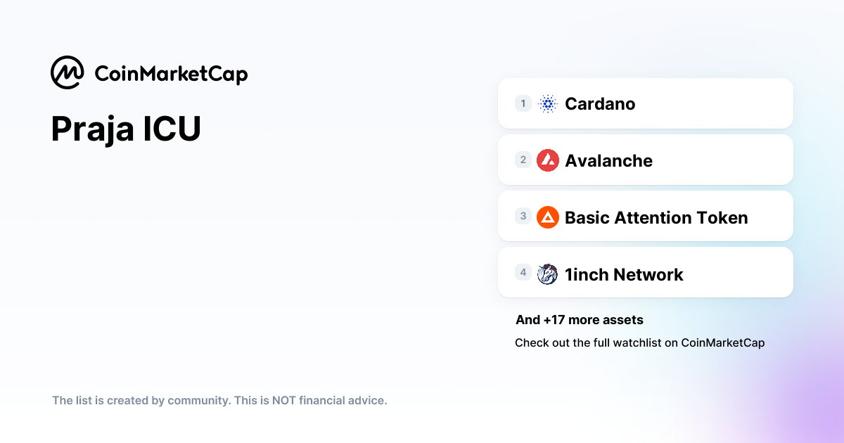 Follow The Praja Icu Crypto Portfolio Picks Coinmarketcap Follow The Praja Icu Crypto Portfolio Picks Coinmarketcap