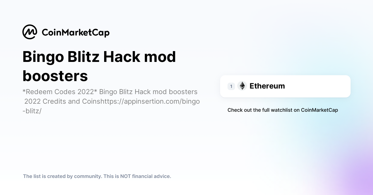 Follow The Bingo Blitz Hack mod boosters Crypto Portfolio Picks